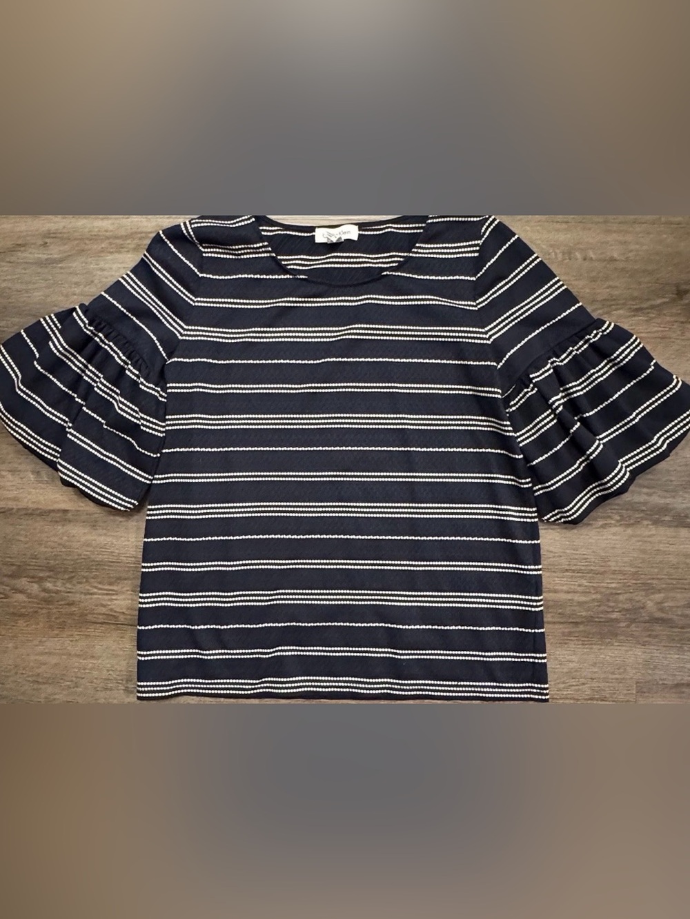Calvin Klein • Women’s Blouse Shirt Top • Size Small • Stripes • CK